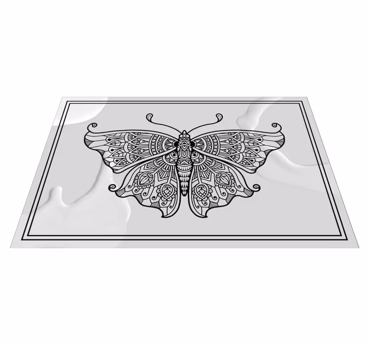 Original placemat intricate butterfly design - TenStickers