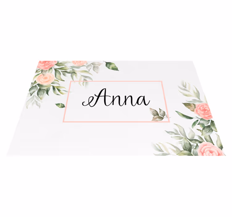 Customisable placemat floral customisable placemats - TenStickers