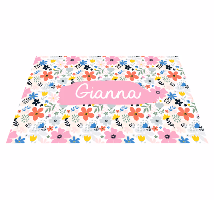 Colorful nice flowers floral placemat - TenStickers