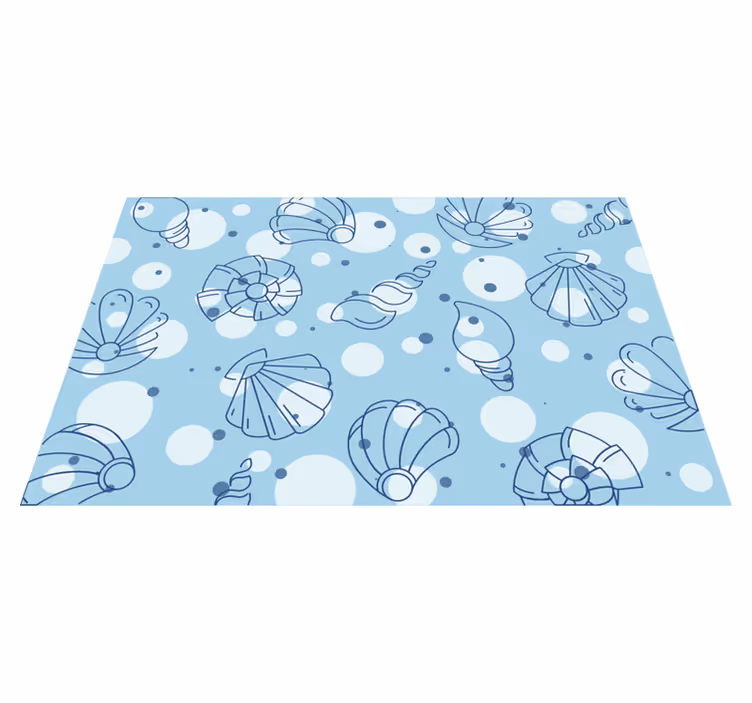 Pattern with shells rectangular vinyl placemats - TenStickers