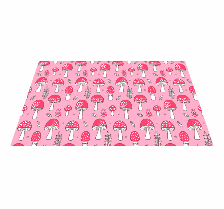 Original placemat with lively mushroom design - TenStickers