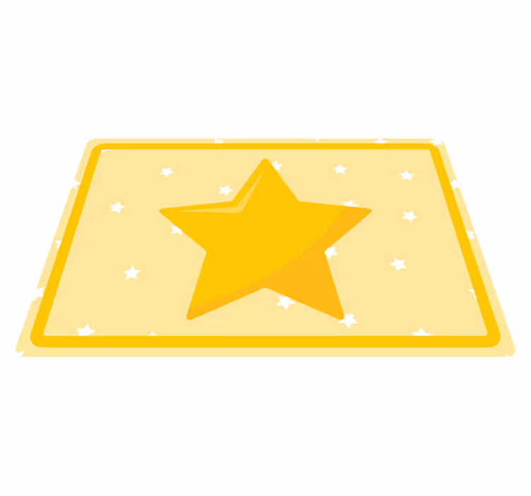 Yellow classic star home placemats - TenStickers