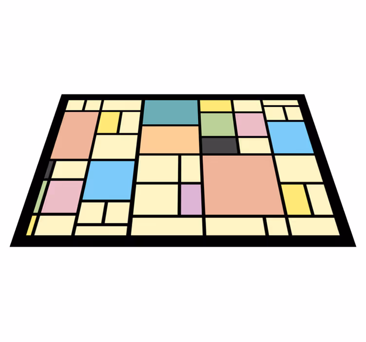 Modern placemat with geometric abstract design - TenStickers