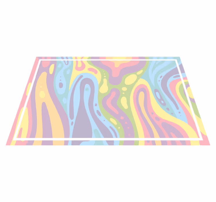Colorful abstract waves placemat - TenStickers