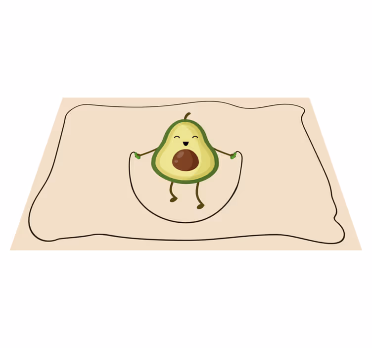 Children placemat happy avocado sweater - TenStickers