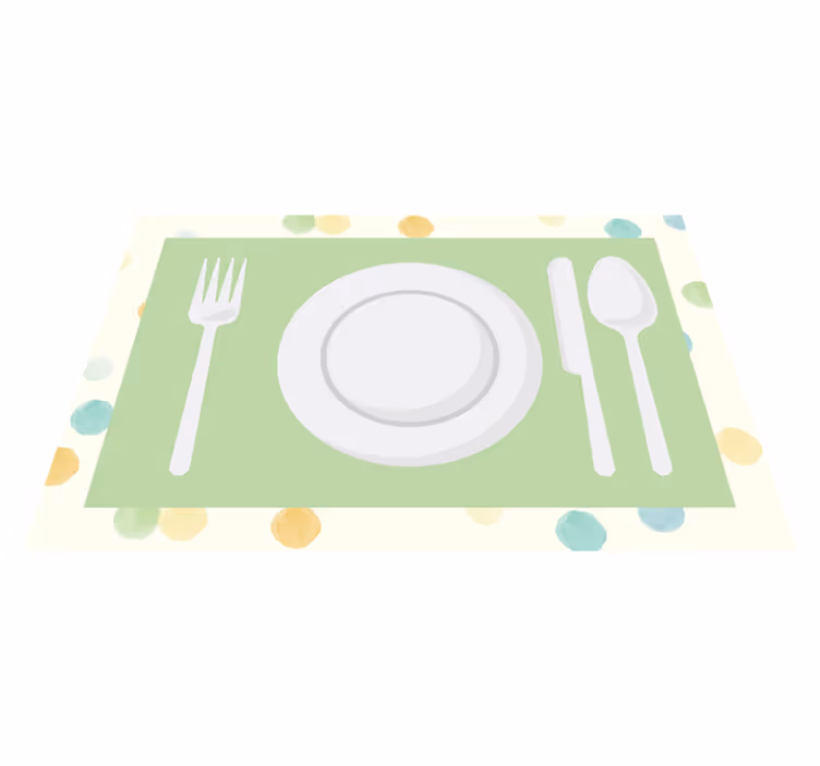 Cutlery distribution graphic children placemats - TenStickers