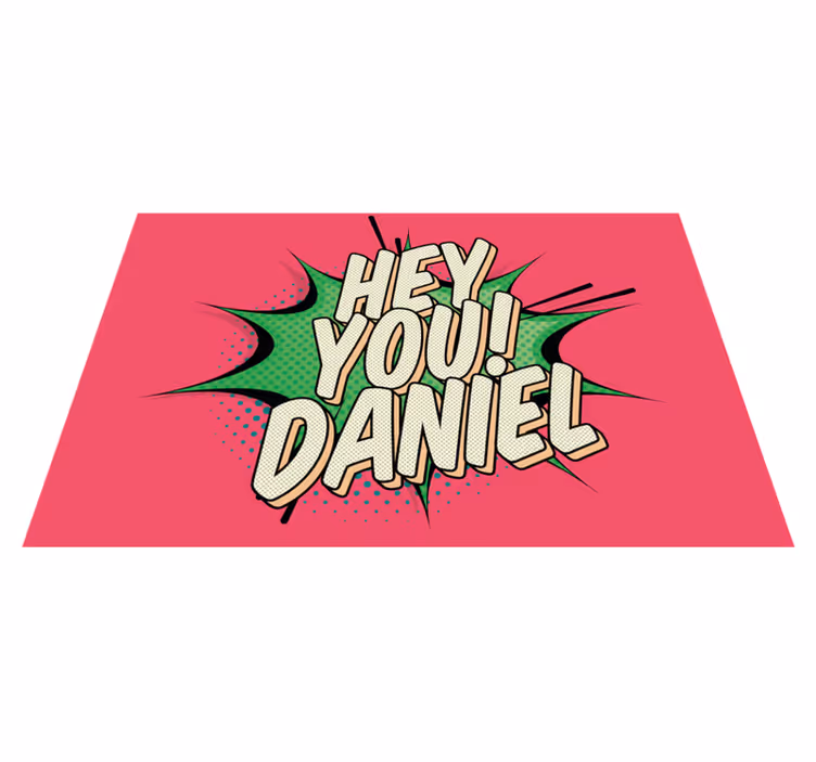 Customisable placemat hey you! personalized - TenStickers