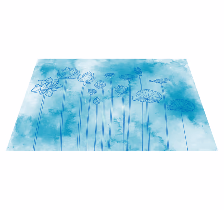 Lotus floral patterns placemat - TenStickers