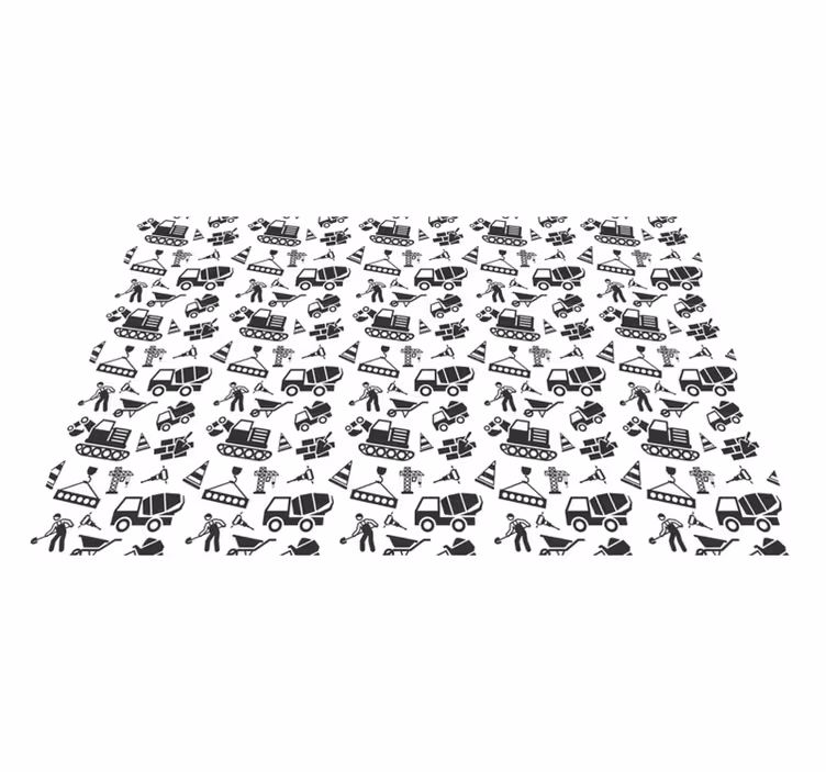 Children placemat with construction patterns - TenStickers
