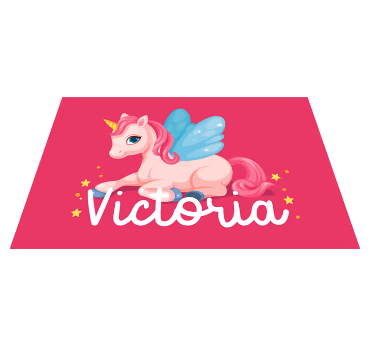 Children placemat whimsical unicorn design - TenStickers