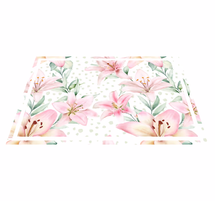 Original placemat floral lily arrangement - TenStickers