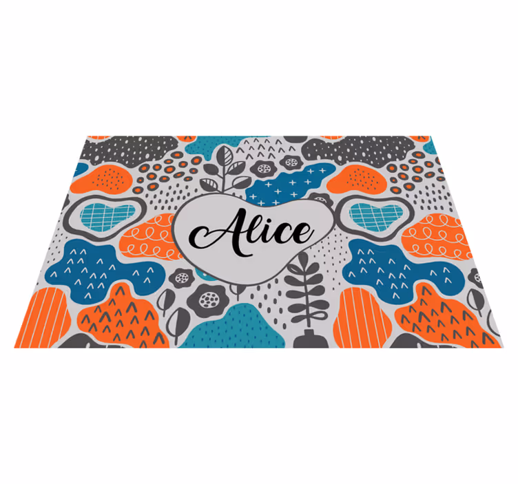 Customisable placemat with playful name design - TenStickers