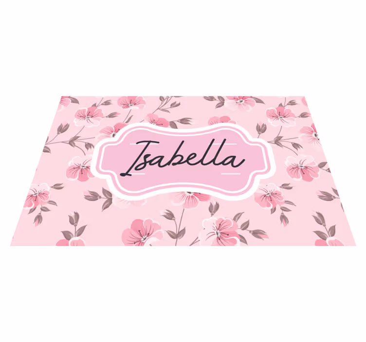 Pink vintage flowers Personalised placemats - TenStickers