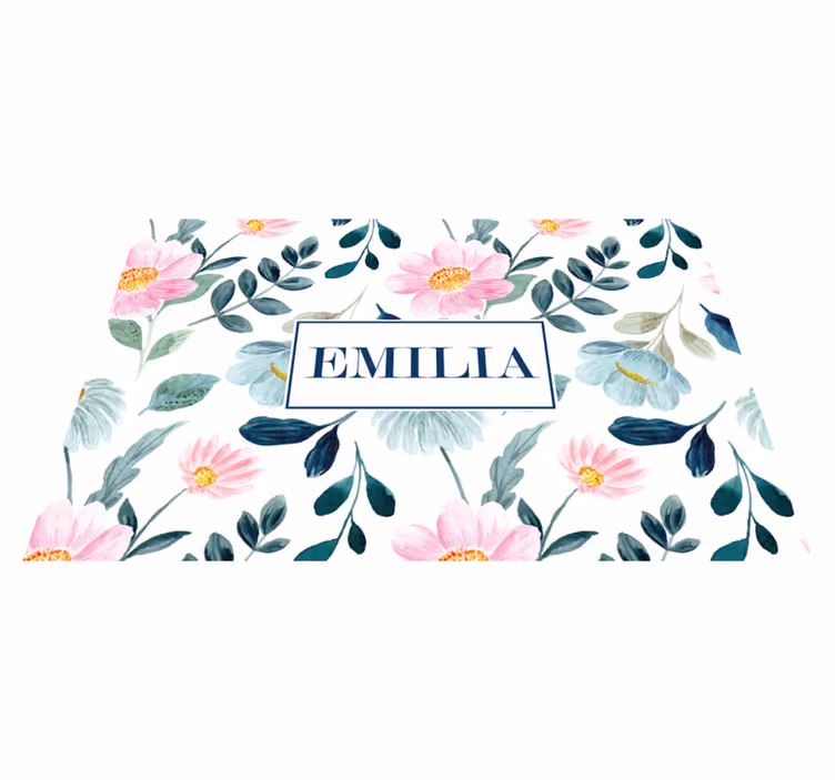 Customisable placemat personalized floral placemat - TenStickers