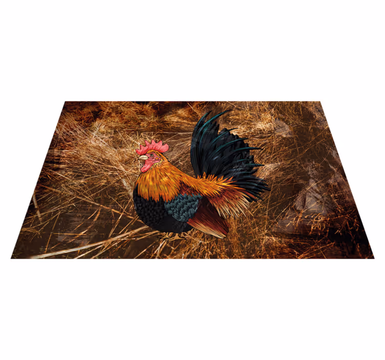 Original placemat with colorful rooster design - TenStickers