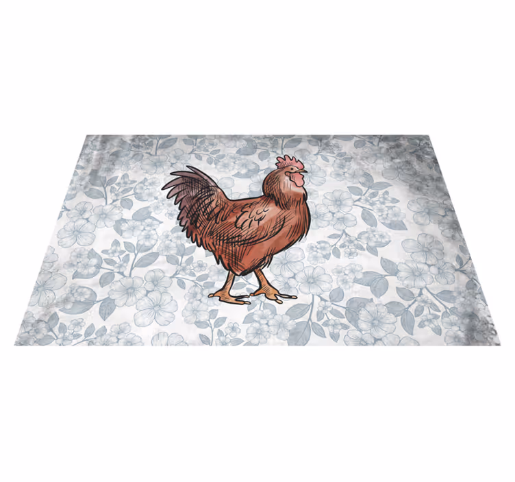 Original placemat rustic chicken design - TenStickers