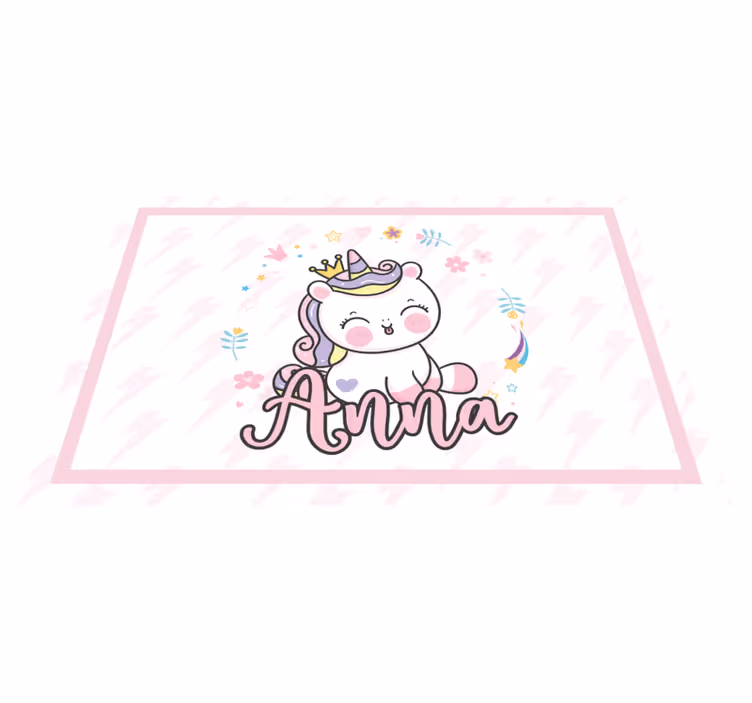 Children placemat cute unicorn design - TenStickers