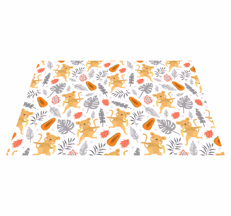 Children placemat with adorable animal design - TenStickers