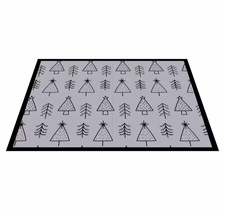 Christmas placemat with stylized christmas trees - TenStickers