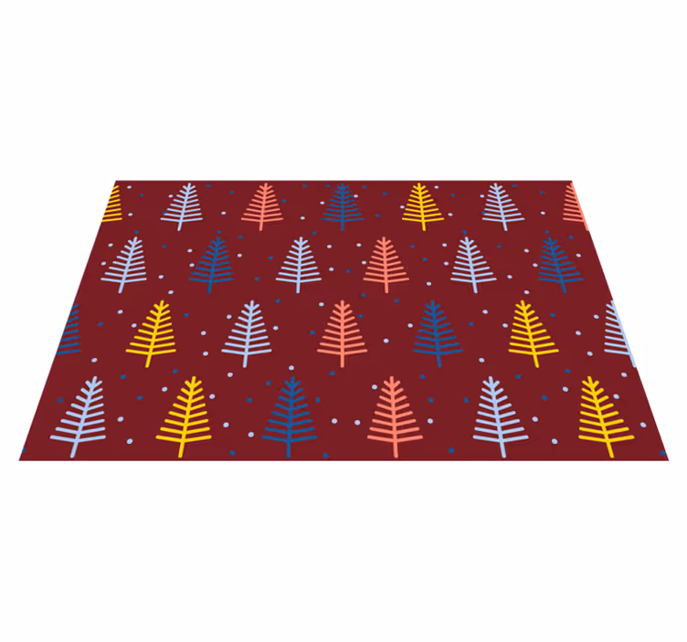 Christmas placemat with vibrant tree design - TenStickers