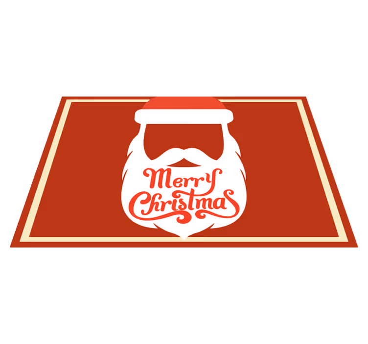 Christmas placemat with santa beard design - TenStickers