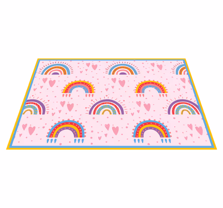 Children placemat with colorful rainbow designs - TenStickers