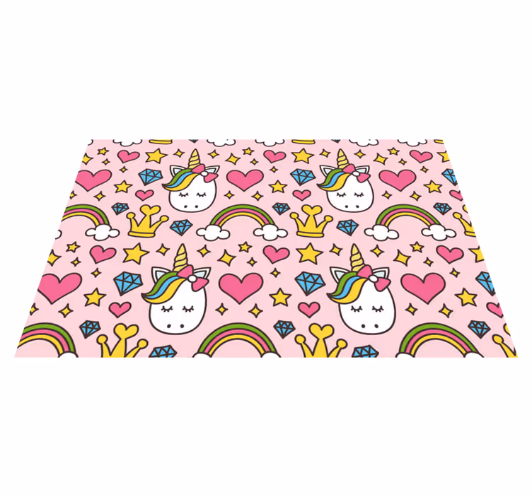 Children placemat with adorable unicorn design - TenStickers