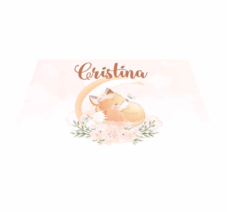 Customisable placemat with adorable fox design - TenStickers