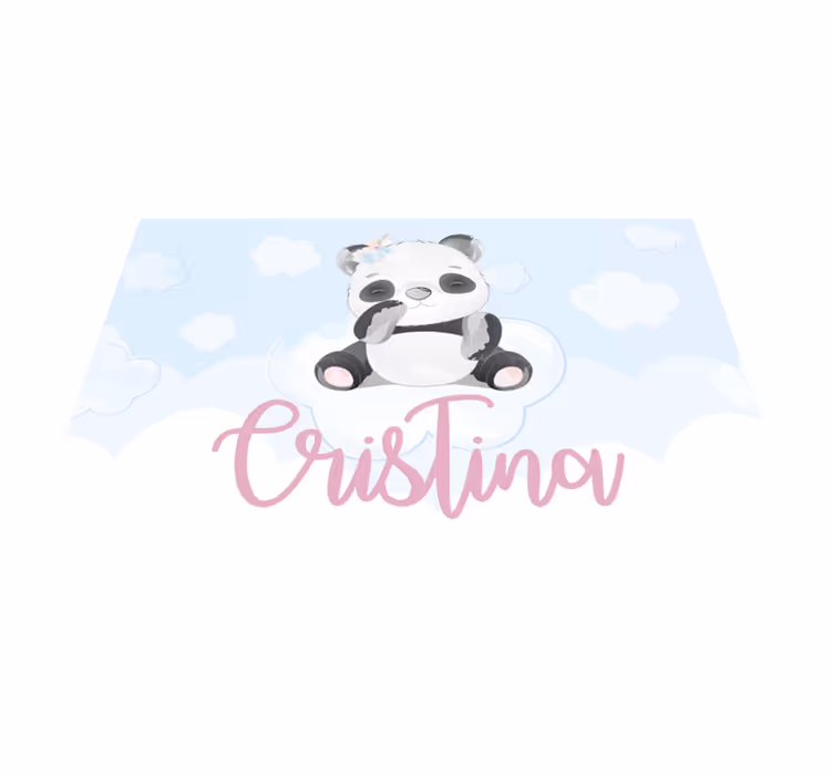 Children placemat cute panda design - TenStickers