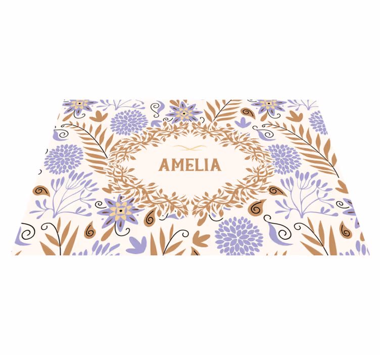 Customisable placemat flower pattern placemats - TenStickers