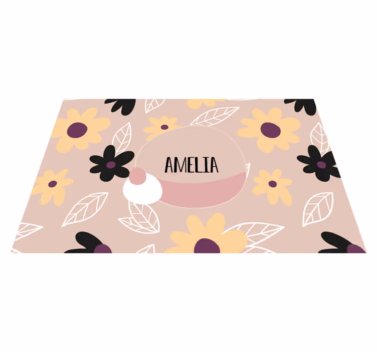 Children placemat with customized botanical design - TenStickers