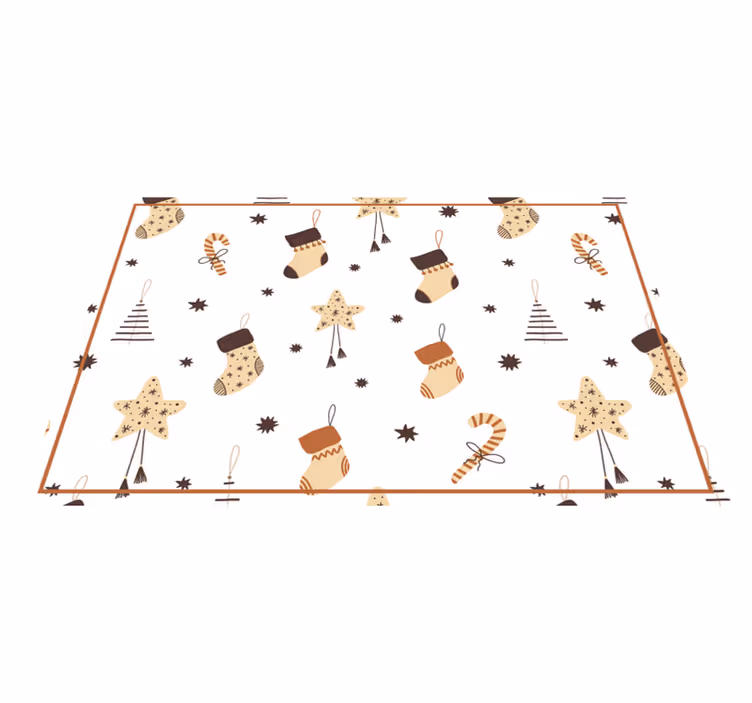 Christmas placemat with festive stockings design - TenStickers