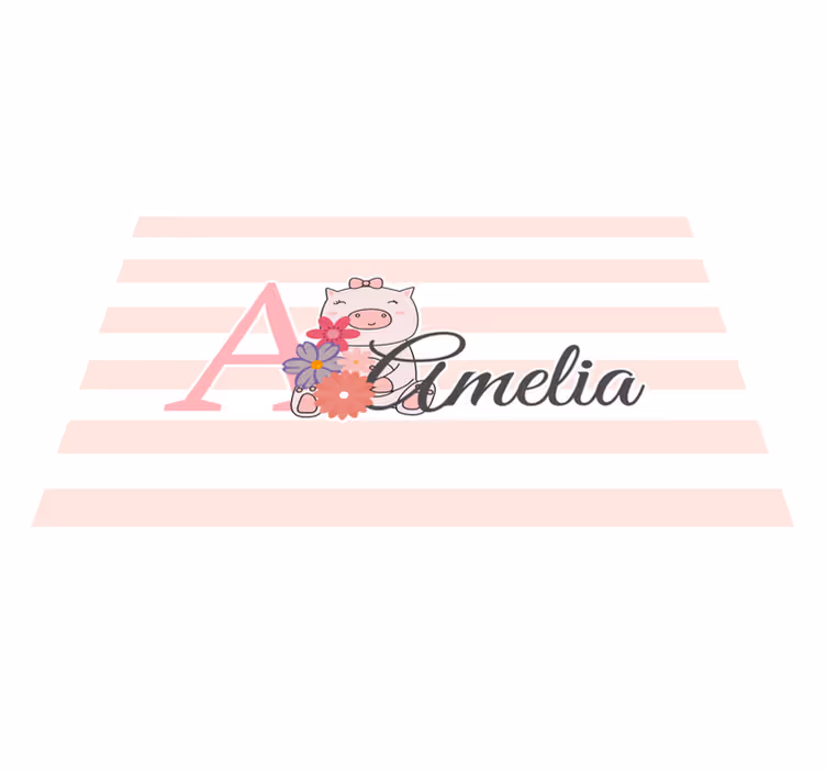 Children placemat cute piggy design - TenStickers