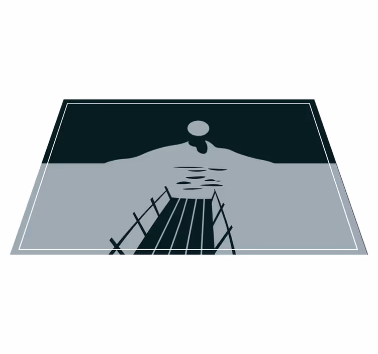 Modern placemat bridge over water design - TenStickers
