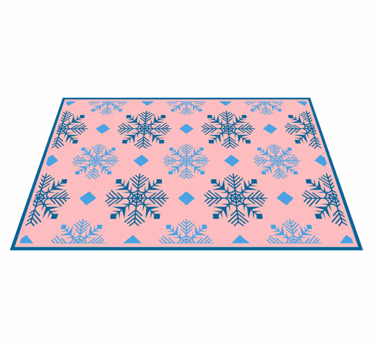 Pink and blue snowflakes  Christmas placemats - TenStickers
