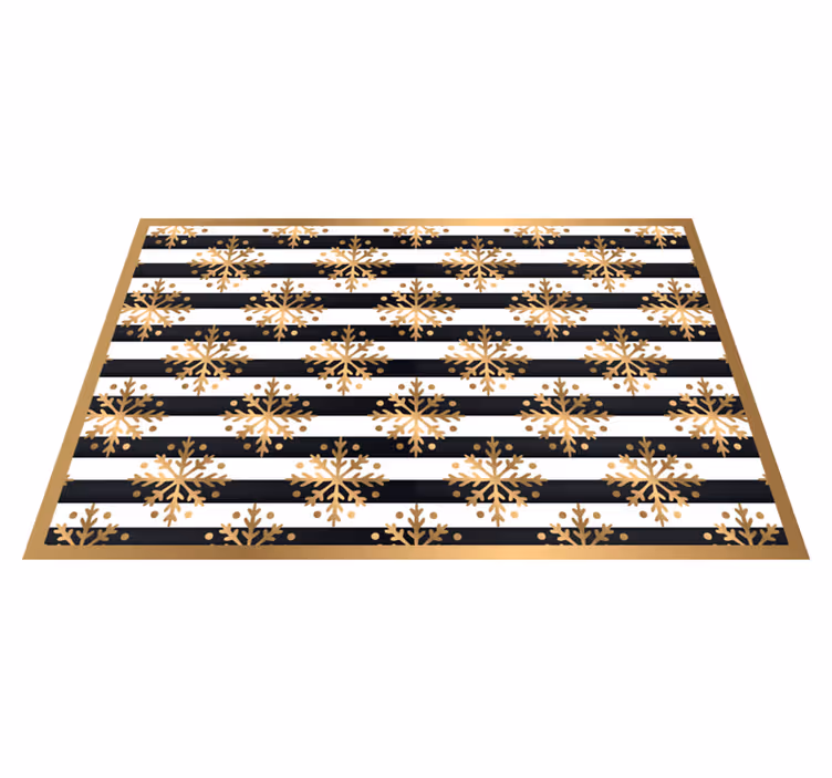 Christmas placemat gold snowflake design - TenStickers