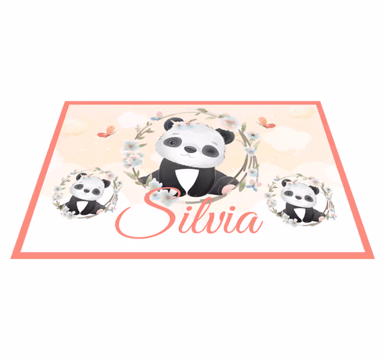 Children placemat charming panda design - TenStickers