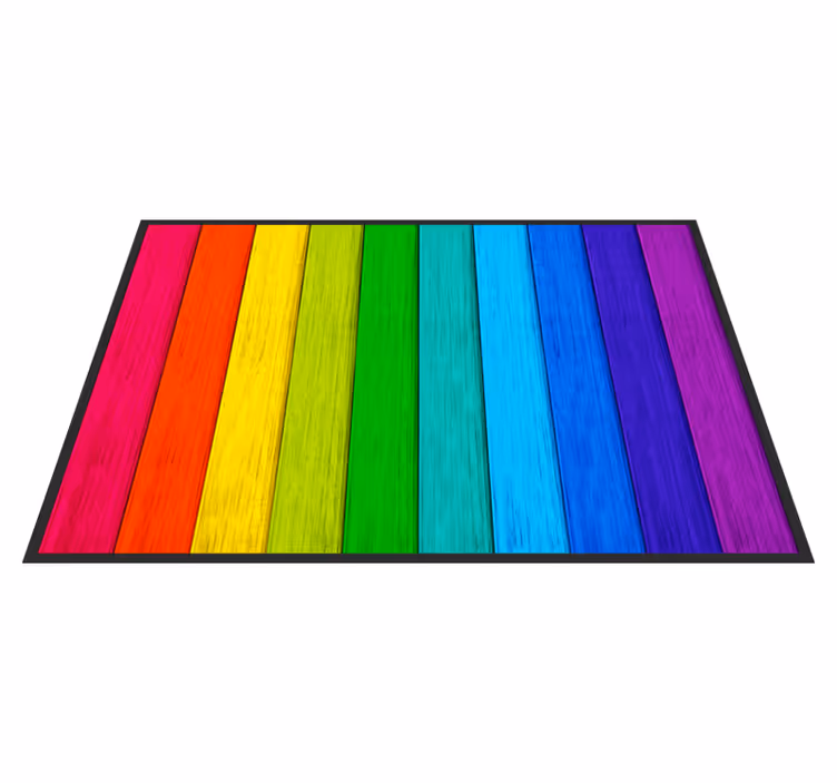 Realistic Rainbow Wooden original placemats - TenStickers
