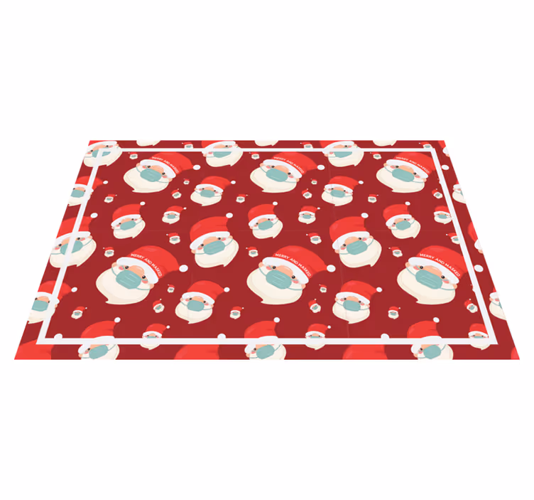 Christmas placemat santa claus design - TenStickers