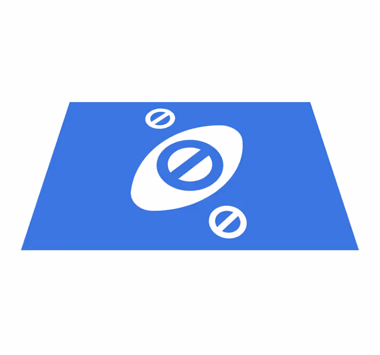 Modern placemat in minimalist blue accent - TenStickers