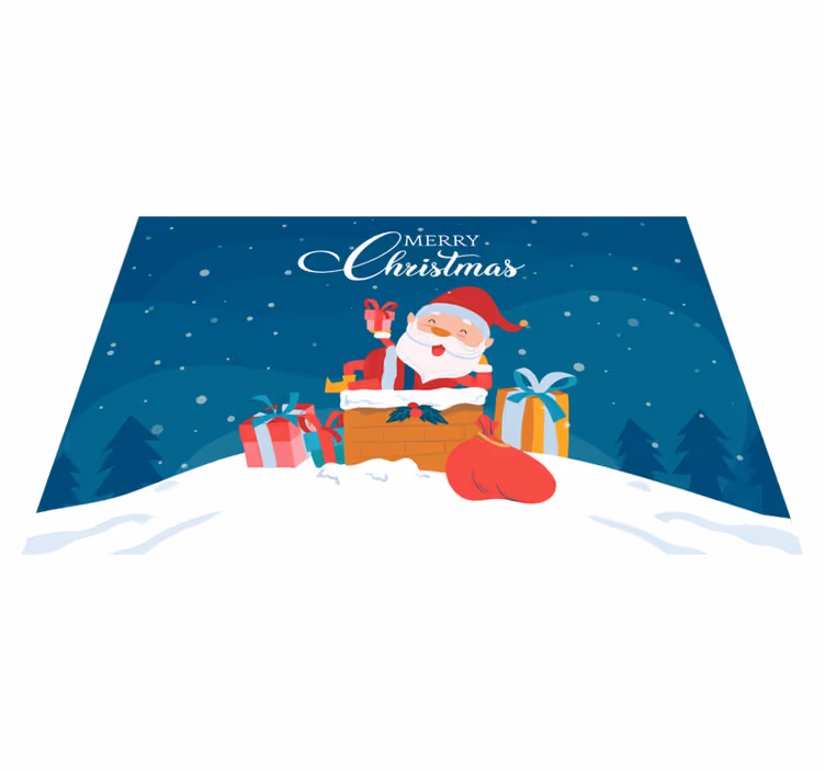 Christmas placemat santa claus presents - TenStickers