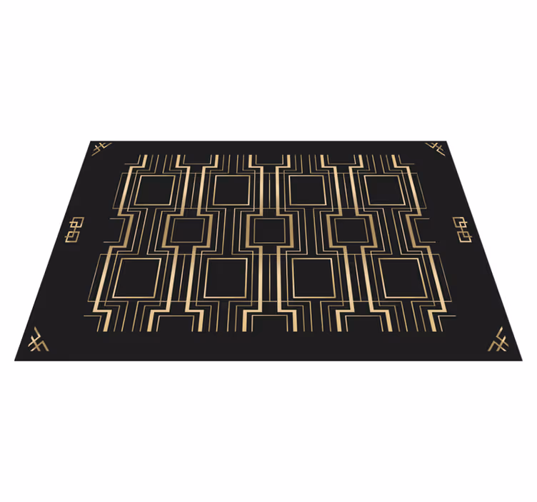Modern placemat in geometric black design - TenStickers