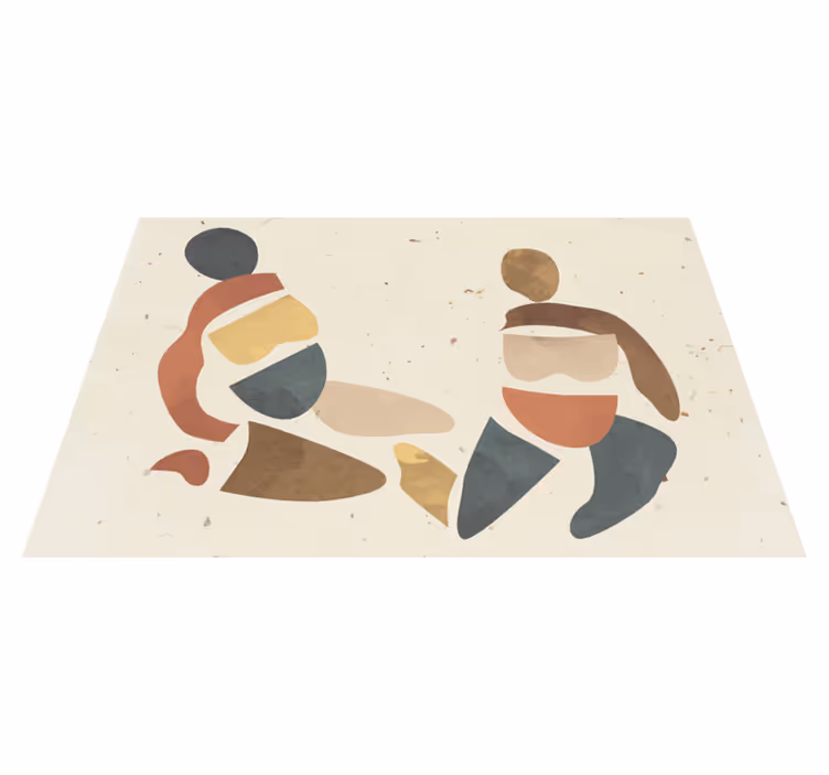 Abstract Human Figures modern placemat - TenStickers