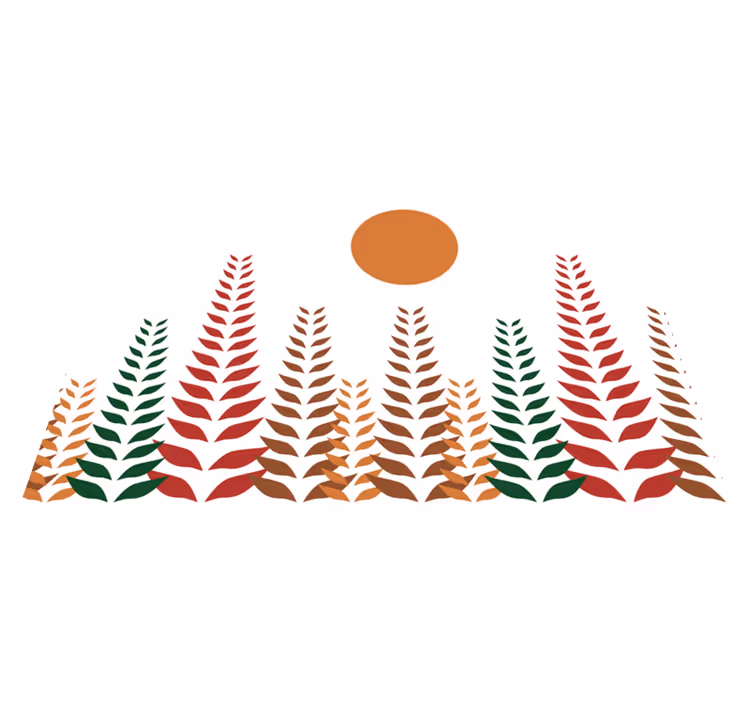 Modern placemat with elegant leaf design - TenStickers