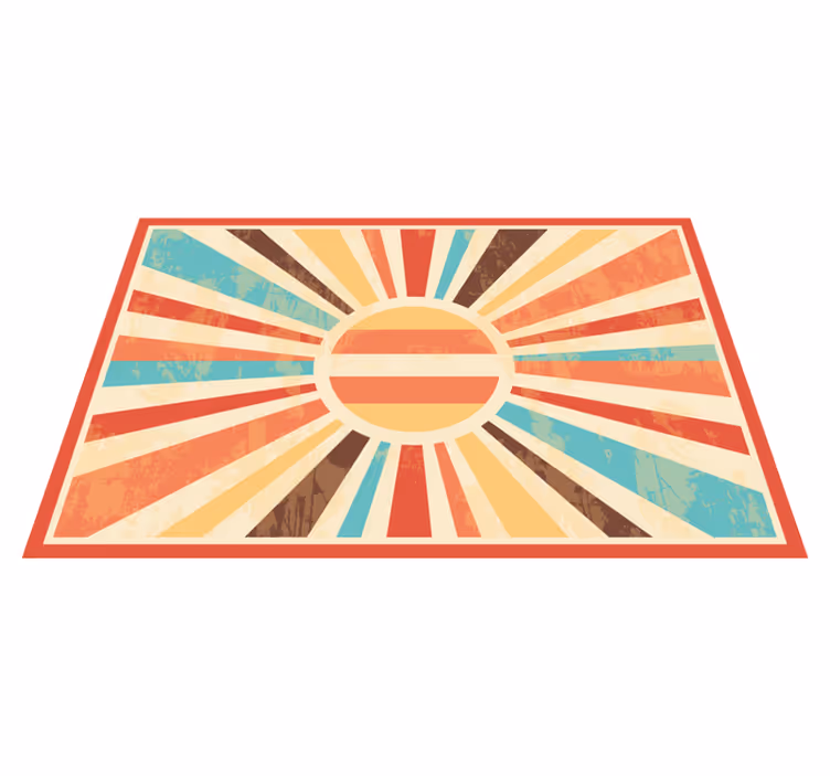 Modern placemat with vibrant sunburst design - TenStickers