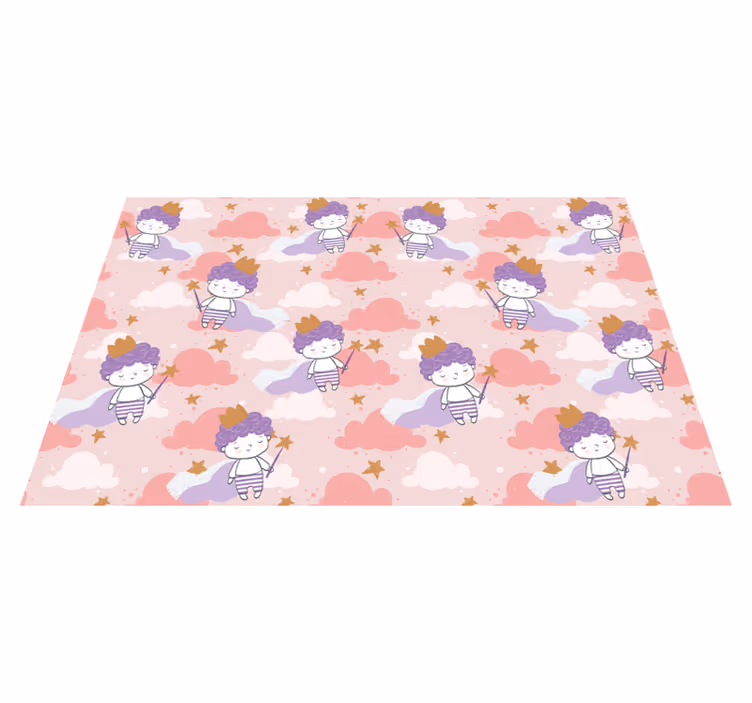 Children placemat with cute moving characters - TenStickers