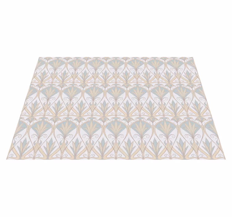 Botanical retro floral pattern placemats - TenStickers