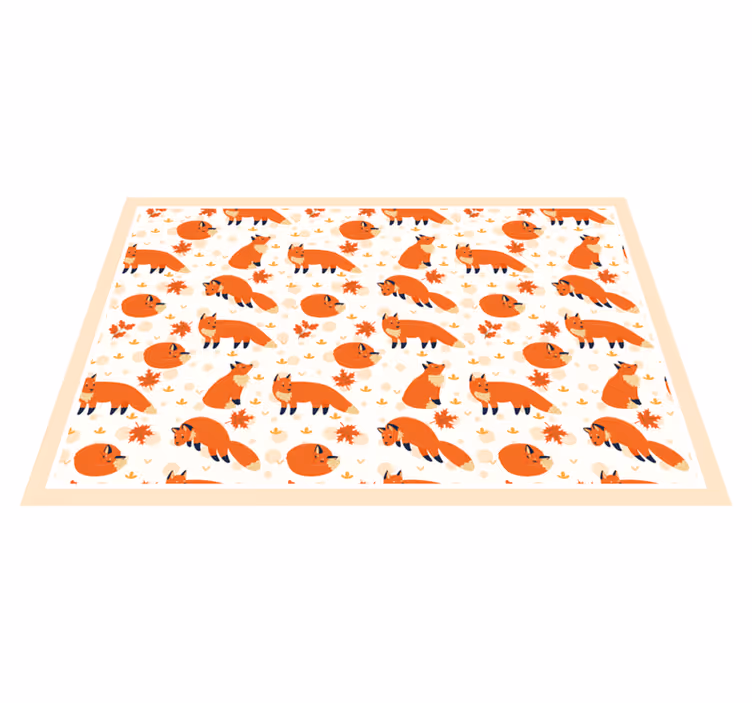 Children placemat cheerful fox designs - TenStickers