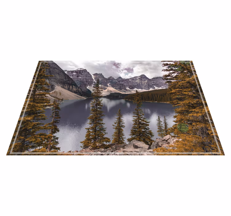 Modern placemat scenic mountain view - TenStickers