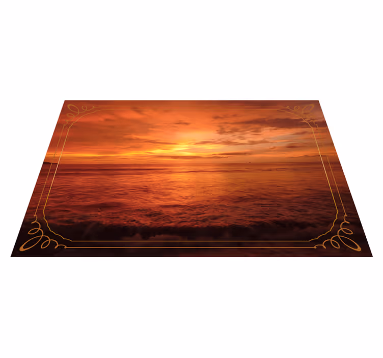 Modern placemat twilight sea view - TenStickers